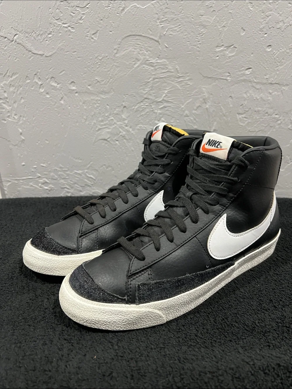 🔥🔥 NIKE Blazer Mid 77 Sneakers Vintage Black BQ6806-002  Men's Size 11 - EUC